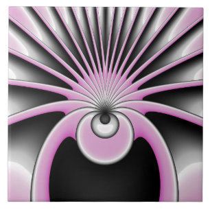 Modernes Abstraktes Crazy Fraktal Art Muster Fliese