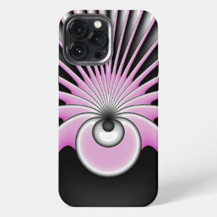 Modernes Abstraktes Crazy Fraktal Art Muster iPhone 13 Pro Max Hülle