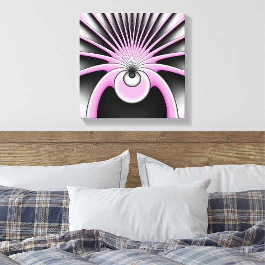 Modernes Abstraktes Crazy Fraktal Art Muster Leinwanddruck (Insitu (Schlafzimmer))