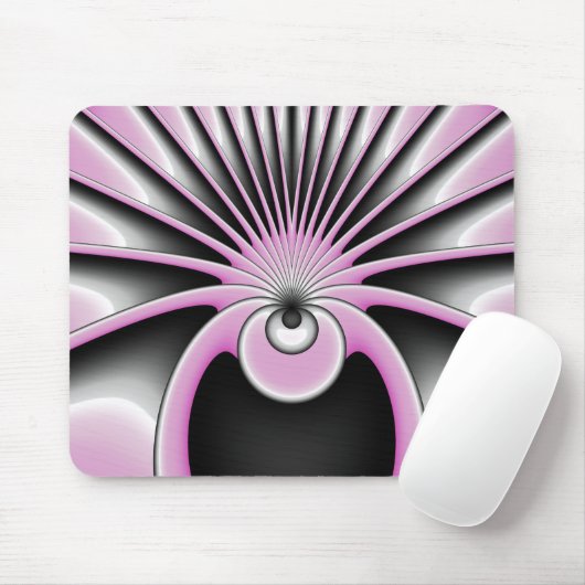 Modernes Abstraktes Crazy Fraktal Art Muster Mousepad (Mit Mouse)