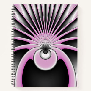 Modernes Abstraktes Crazy Fraktal Art Muster Notizblock