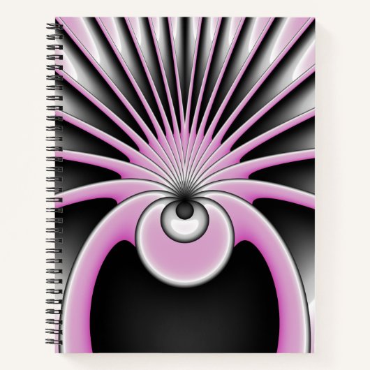 Modernes Abstraktes Crazy Fraktal Art Muster Notizblock (Vorderseite)