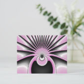 Modernes Abstraktes Crazy Fraktal Art Muster Postkarte (Stehend Vorderseite)