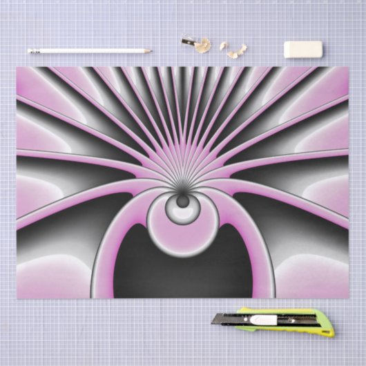 Modernes Abstraktes Crazy Fraktal Art Muster Seidenpapier (Handwerk)