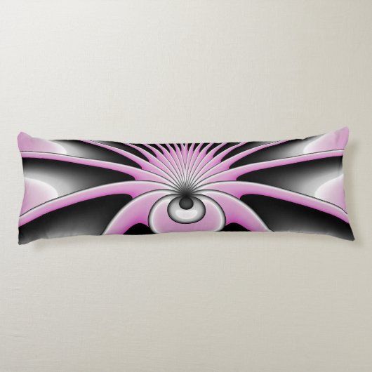 Modernes Abstraktes Crazy Fraktal Art Muster Seitenschläferkissen (Rückseite)