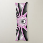 Modernes Abstraktes Crazy Fraktal Art Muster Seitenschläferkissen (Rückseite (Vertikal))