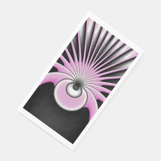 Modernes Abstraktes Crazy Fraktal Art Muster Serviette (Ecke)