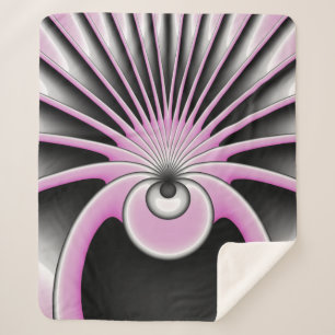 Modernes Abstraktes Crazy Fraktal Art Muster Sherpadecke