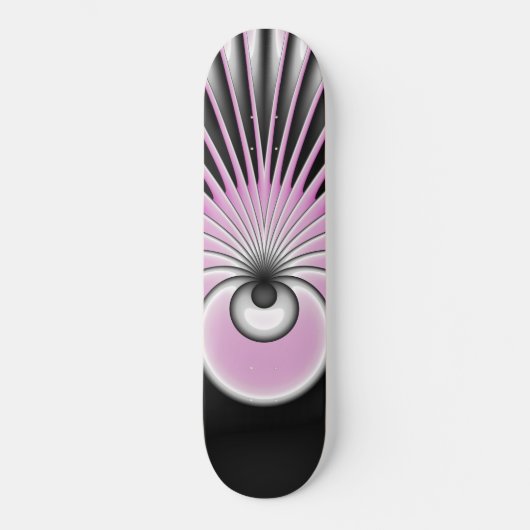 Modernes Abstraktes Crazy Fraktal Art Muster Skateboard (Vorderseite)