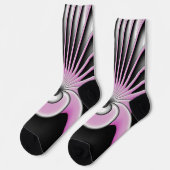 Modernes Abstraktes Crazy Fraktal Art Muster Socken (Linkes Detail)