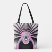 Modernes Abstraktes Crazy Fraktal Art Muster Tasche (Rückseite)