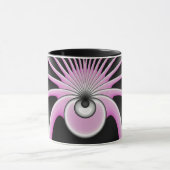 Modernes Abstraktes Crazy Fraktal Art Muster Tasse (Zentrum)