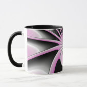 Modernes Abstraktes Crazy Fraktal Art Muster Tasse (Links)