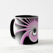 Modernes Abstraktes Crazy Fraktal Art Muster Tasse (Vorderseite Links)