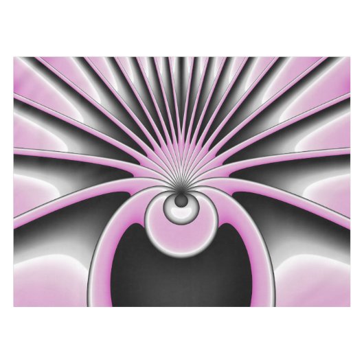 Modernes Abstraktes Crazy Fraktal Art Muster Tischdecke (Vorderseite (Horizontal))