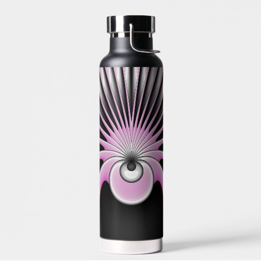 Modernes Abstraktes Crazy Fraktal Art Muster Trinkflasche (Links)