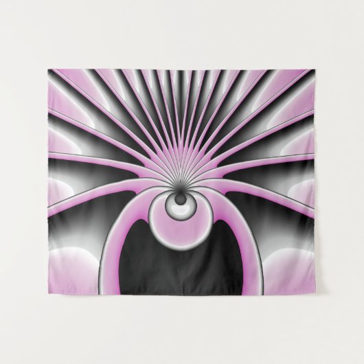 Modernes Abstraktes Crazy Fraktal Art Muster Wandteppich (Vorderseite (Horizontal))