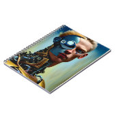 Modernes Abstraktes Cyborg Fantasy Male Journal Notizblock (Linke Seite)