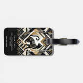 Modernes, Abstraktes Dekorationstempo Gepäckanhänger (Rückseite horizontal)