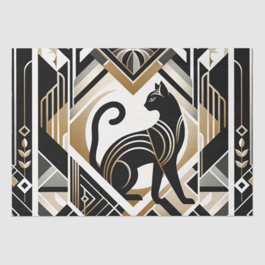 Modernes Abstraktes Dekorpapier für Katzengewebe Seidenpapier (Vorderseite)