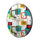 Modernes, abstraktes Design des Mittelalters Dartscheibe (Vorderseite rechts)