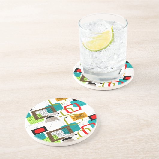 Modernes, abstraktes Design des Mittelalters Untersetzer (Seite)