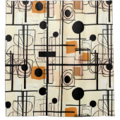 Modernes abstraktes Design, dynamische Linien Thro Duschvorhang (Vorderseite)