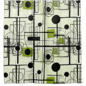Modernes abstraktes Design, dynamische Linien Thro Duschvorhang (Vorderseite)