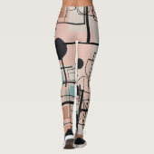 Modernes abstraktes Design, dynamische Linien Thro Leggings (Rückseite)