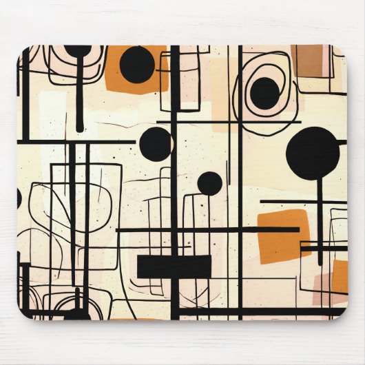 Modernes abstraktes Design, dynamische Linien Thro Mousepad (Vorne)