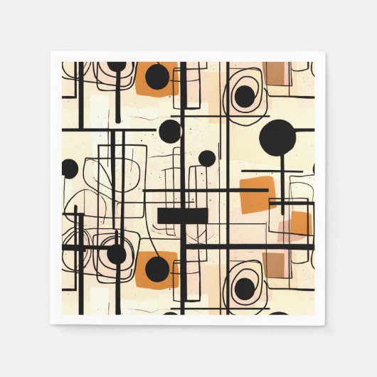 Modernes abstraktes Design, dynamische Linien Thro Serviette (Vorderseite)