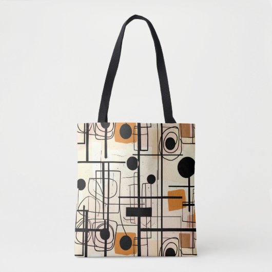 Modernes abstraktes Design, dynamische Linien Thro Tasche (Vorderseite)