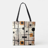 Modernes abstraktes Design, dynamische Linien Thro Tasche (Rückseite)