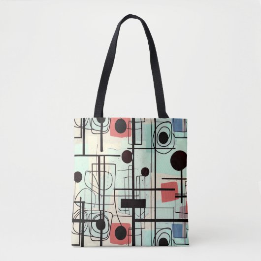 Modernes abstraktes Design, dynamische Linien Thro Tasche (Vorderseite)