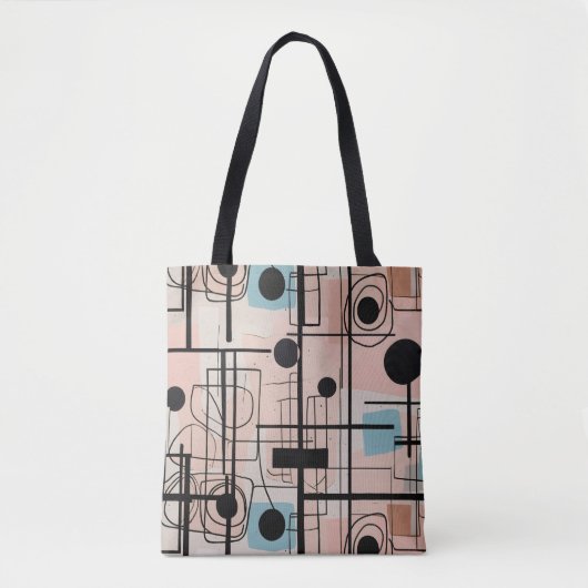 Modernes abstraktes Design, dynamische Linien Thro Tasche (Vorderseite)