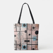 Modernes abstraktes Design, dynamische Linien Thro Tasche (Rückseite)