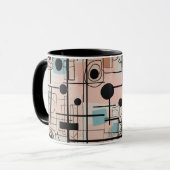 Modernes abstraktes Design, dynamische Linien Thro Tasse (Vorderseite Links)