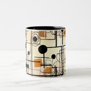 Modernes abstraktes Design, dynamische Linien Thro Zweifarbige Tasse