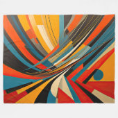Modernes abstraktes Design Futurismus Fleecedecke (Vorderseite (Horizontal))