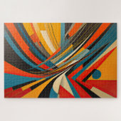 Modernes abstraktes Design Futurismus Puzzle (Horizontal)