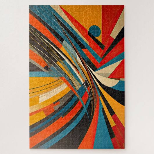 Modernes abstraktes Design Futurismus Puzzle (Vertikal)