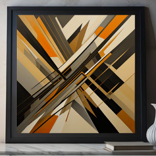 Modernes Abstraktes Design Futurismus V Poster