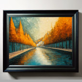 Modernes Abstraktes Design Gold Orange Blue Europe Poster