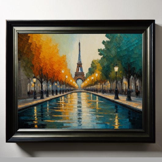 Modernes Abstraktes Design Gold Orange Blue Europe Poster