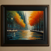 Modernes Abstraktes Design Gold Orange Blue Europe Poster