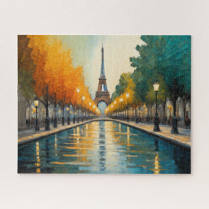 Modernes Abstraktes Design Gold Orange Blue Europe Puzzle