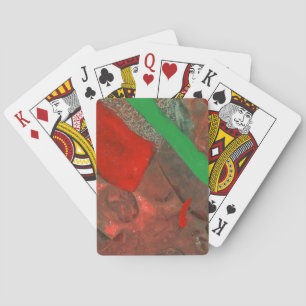 Modernes abstraktes Design in coolen und warmen Fa Spielkarten