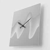 Modernes abstraktes Design in hellgrau. Quadratische Wanduhr (Winkel)