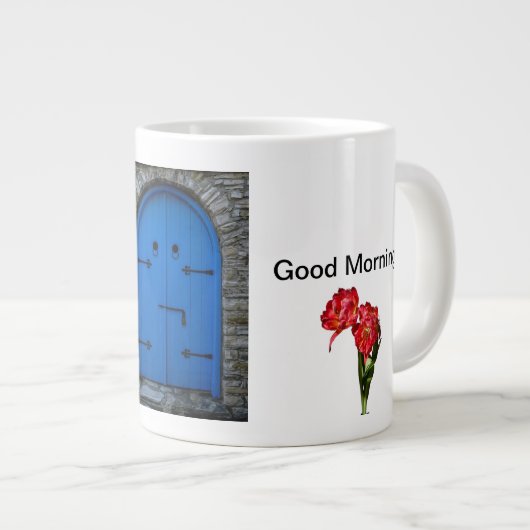 Modernes abstraktes Design Jumbo-Tasse (Vorderseite Rechts)