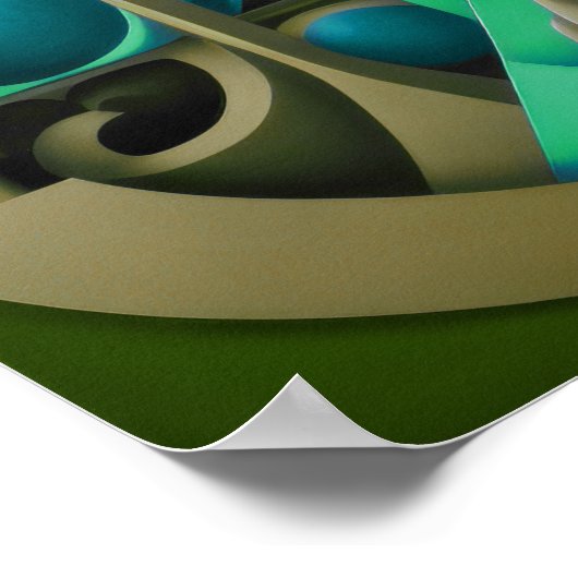 Modernes Abstraktes Design Kubismus Surrealismus 4 Poster (Ecke)